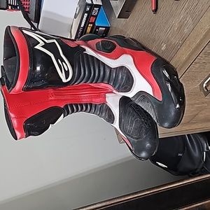 Size 11 red/black motorcycle boots